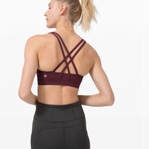 lululemon athletica Strappy Cross-Back Sports Bra - Wine